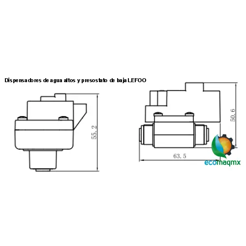 Dispensadores de agua altos y presostato de baja LEFOO