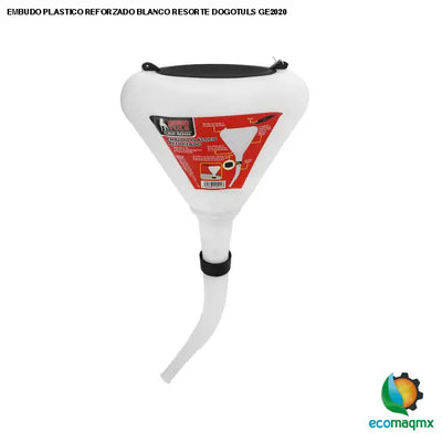 EMBUDO PLASTICO REFORZADO BLANCO RESORTE DOGOTULS GE2020
