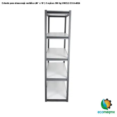 Estante para almacenaje metálico (48” x 18”) 5 repisas 500