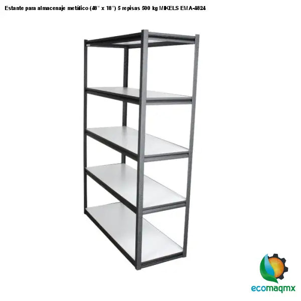 Estante para almacenaje metálico (48” x 18”) 5 repisas 500