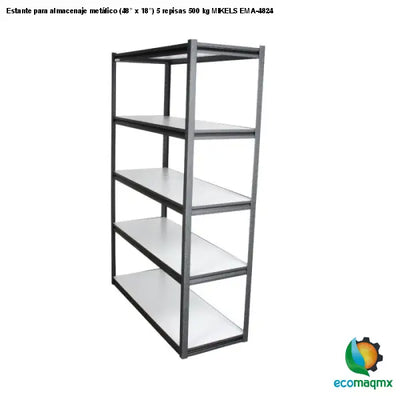 Estante para almacenaje metálico (48” x 18”) 5 repisas 500