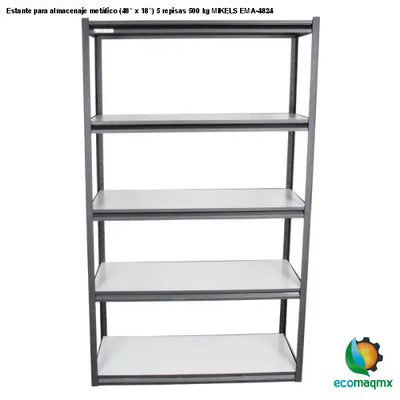 Estante para almacenaje metálico (48” x 18”) 5 repisas 500