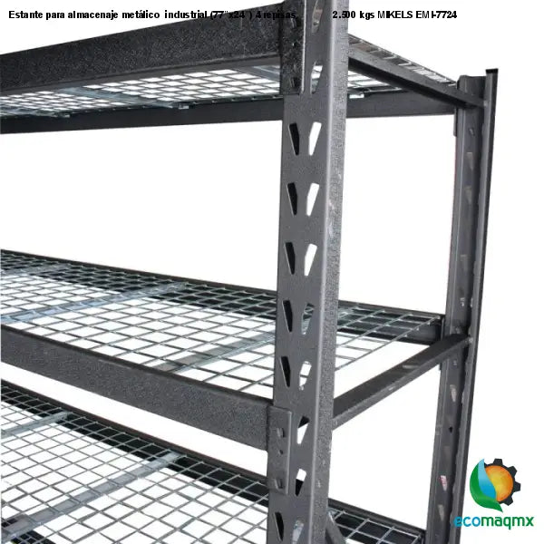 Estante para almacenaje metálico industrial (77”x24”) 4