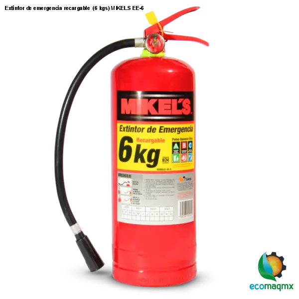 Extintor de emergencia recargable (6 kgs) MIKELS EE-6