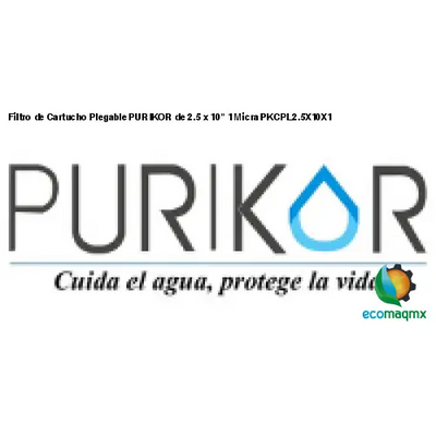 Filtro de Cartucho Plegable PURIKOR de 2.5 x 10 1 Micra