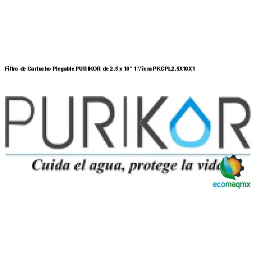 Filtro de Cartucho Plegable PURIKOR de 2.5 x 10 1 Micra