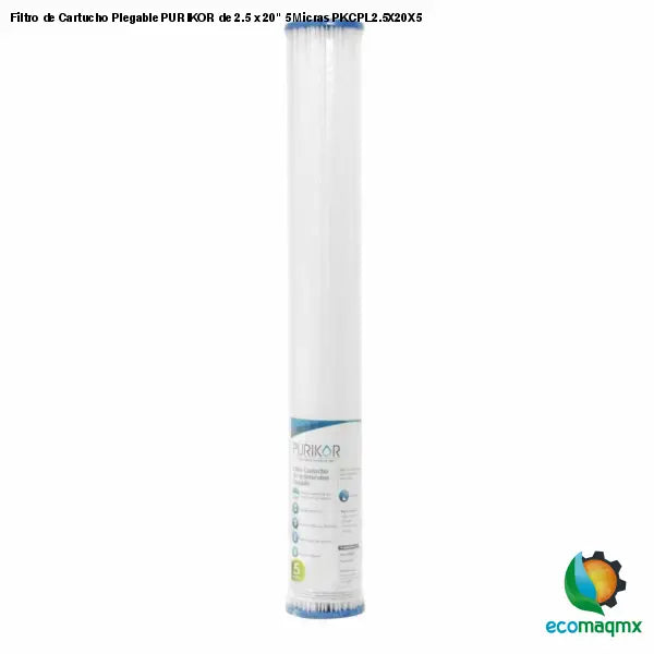 Filtro de Cartucho Plegable PURIKOR de 2.5 x 20 5 Micras