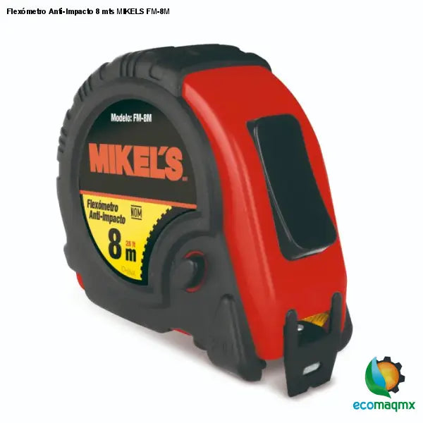 Flexómetro Anti-Impacto 8 mts MIKELS FM-8M