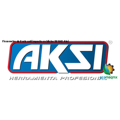 Flexometro de 8 mts anti impacto en blister 301642 Aksi