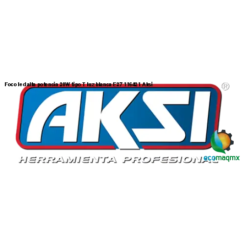Foco led alta potencia 20W tipo T luz blanca E27 116421 Aksi