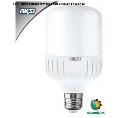 Foco led alta potencia 40W tipo T luz blanca E27 116423 Aksi