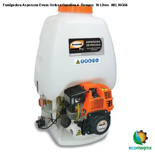 Fumigadora Aspersora Evans Motor a Gasolina 4 Tiempos 16