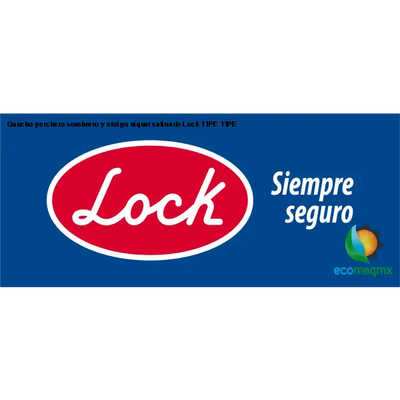 Gancho perchero sombrero y abrigo níquel satinado Lock 11PE