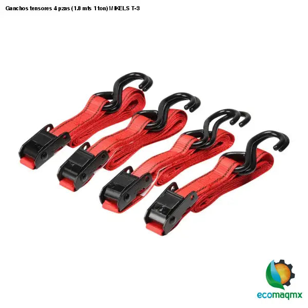 Ganchos tensores 4 pzas (1.8 mts 1 ton) MIKELS T-3
