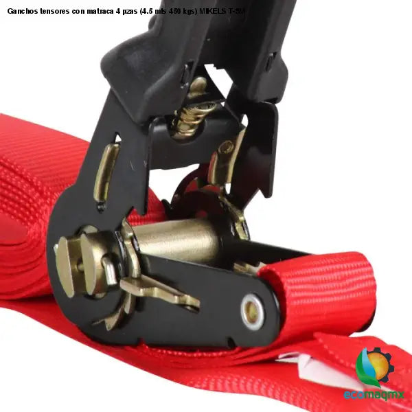 Ganchos tensores con matraca 4 pzas (4.5 mts 450 kgs) MIKELS