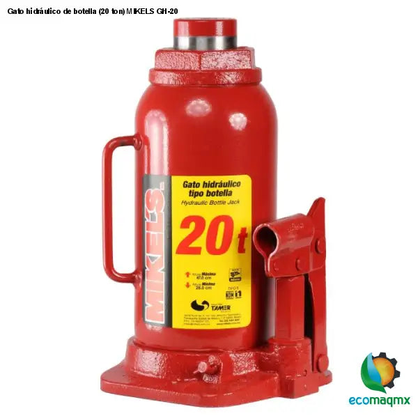 Ecomaqmx - Gato hidráulico de botella (20 ton Chaparro) MIKELS GH-20CH