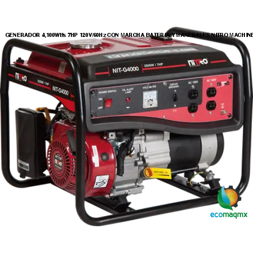 GENERADOR 4,100Wtts 7HP 120V/60Hz CON MARCHA BATERIA Y