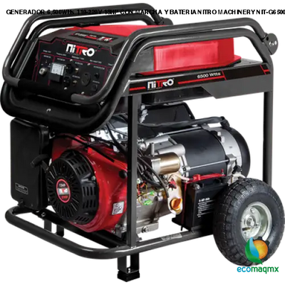 Ecomaqmx - GENERADOR 6,500Wtts 110-220V 13HP CON MARCHA Y BATERIA NITRO ...