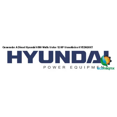 Generador A Diesel Hyundai 6500 Watts Motor 12 HP Monofásico