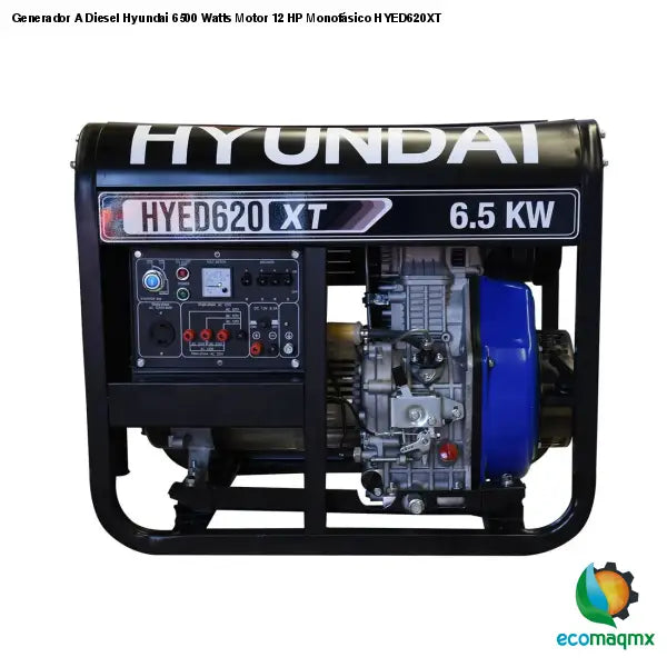 Generador A Diesel Hyundai 6500 Watts Motor 12 HP Monofásico