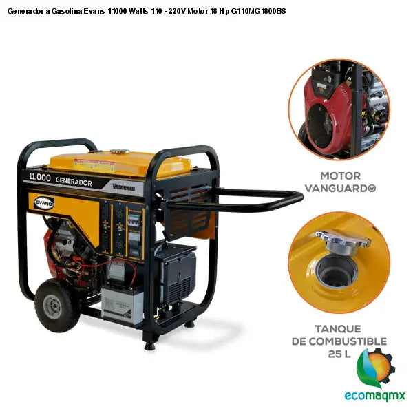 Generador a Gasolina Evans 11000 Watts 110 - 220V Motor 18