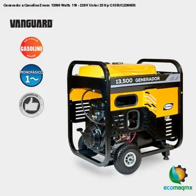 Generador a Gasolina Evans 13500 Watts 110 - 220V Motor 23