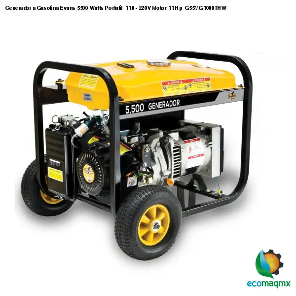 Generador a Gasolina Evans 5500 Watts Portatil 110 - 220V