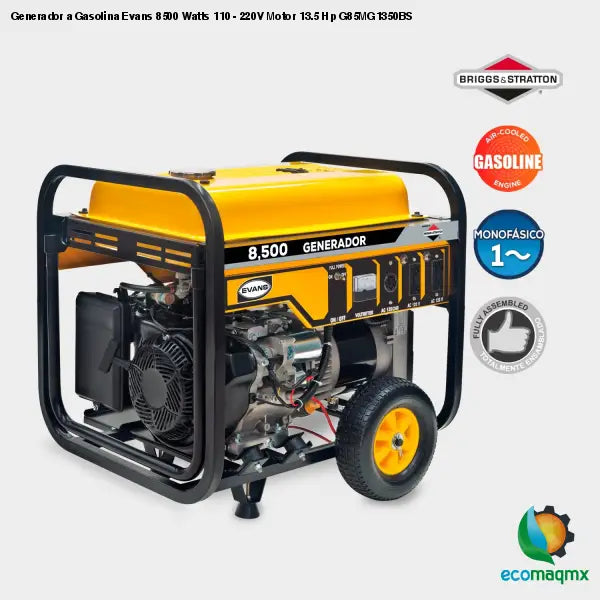 Generador a Gasolina Evans 8500 Watts 110 - 220V Motor 13.5