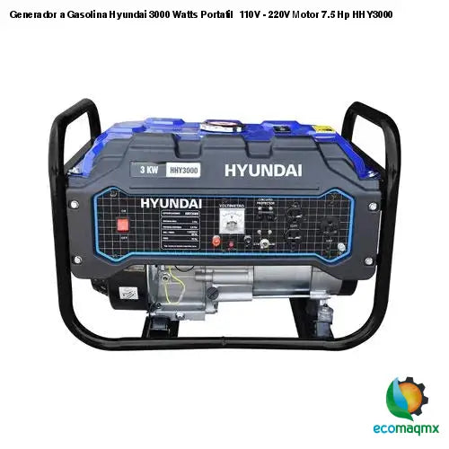 Generador a Gasolina Hyundai 3000 Watts Portatil 110V - 220V