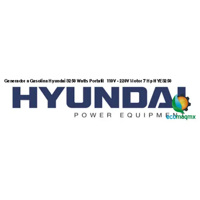 Generador a Gasolina Hyundai 3250 Watts Portatil 110V - 220V