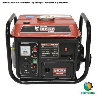 Generador A Gasolina Portátil 60cc 2 Hp 2 Tiempos 750W-900W