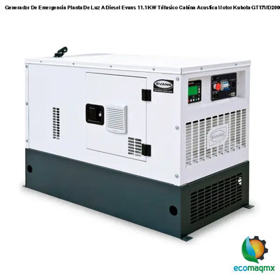 Generador De Emergencia Planta De Luz A Diesel Evans 11.1 KW