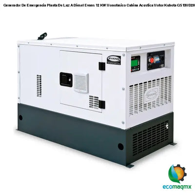 Generador De Emergencia Planta De Luz A Diesel Evans 12 KW