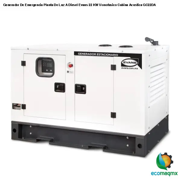 Generador De Emergencia Planta De Luz A Diesel Evans 22 KW