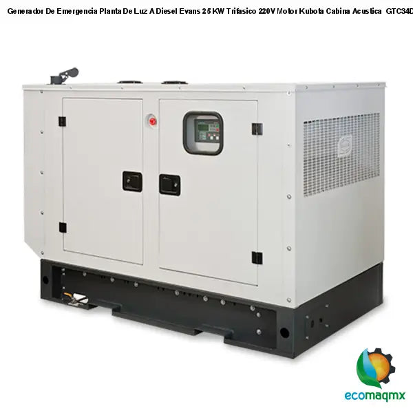 Generador De Emergencia Planta De Luz A Diesel Evans 25 KW