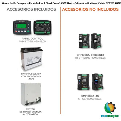 Generador De Emergencia Planta De Luz A Diesel Evans 9 KW