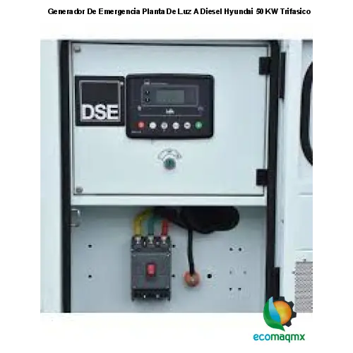 Generador De Emergencia Planta De Luz A Diesel Hyundai 50 KW Trifasico Cabina Acustica HYEGE50KW