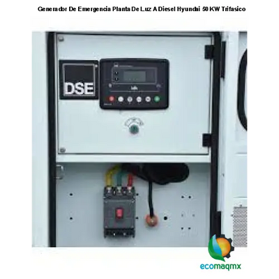 Generador De Emergencia Planta De Luz A Diesel Hyundai 50 KW Trifasico Cabina Acustica HYEGE50KW