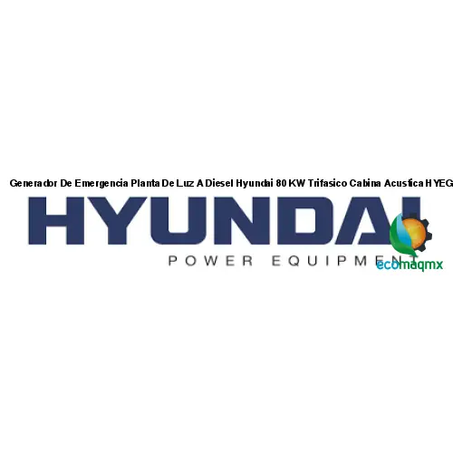 Generador De Emergencia Planta De Luz A Diesel Hyundai 80 KW