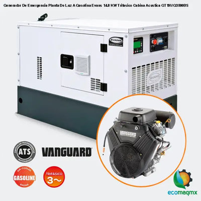 Generador De Emergencia Planta De Luz A Gasolina Evans 14.8