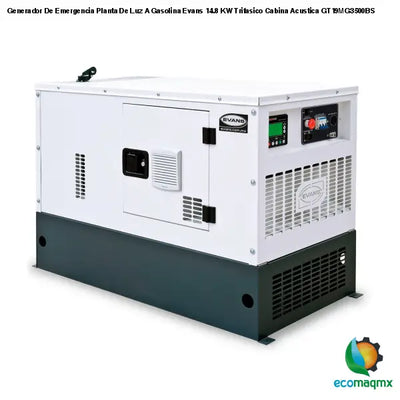 Generador De Emergencia Planta De Luz A Gasolina Evans 14.8