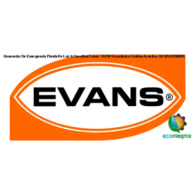 Generador De Emergencia Planta De Luz A Gasolina Evans 15 KW