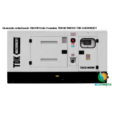 Generador estacionario 134 KW Motor Cummins TDKGE190CUM TDK MACHINERY