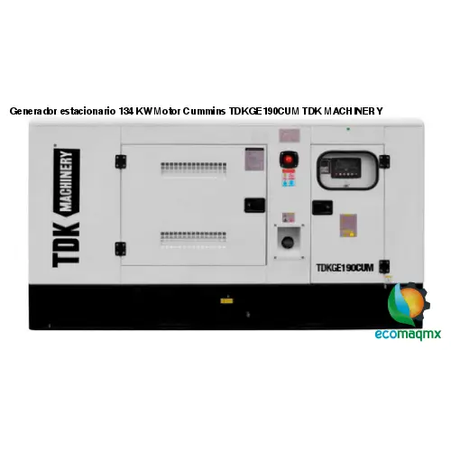 Generador estacionario 134 KW Motor Cummins TDKGE190CUM TDK MACHINERY