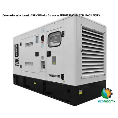 Generador estacionario 134 KW Motor Cummins TDKGE190CUM TDK MACHINERY