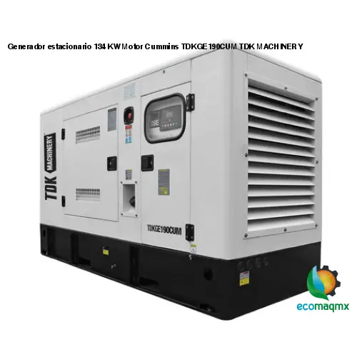 Generador estacionario 134 KW Motor Cummins TDKGE190CUM TDK MACHINERY