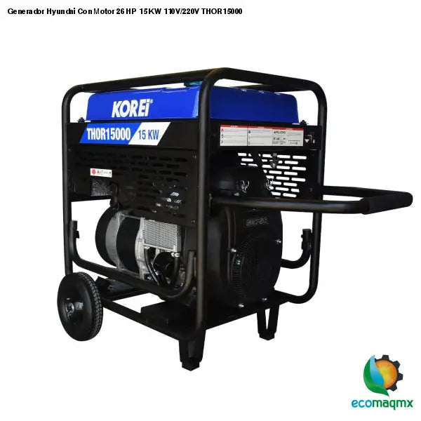 Generador Hyundai Con Motor 26 HP 15 KW 110V/220V THOR15000