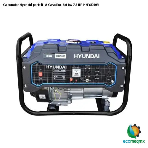 Generador Hyundai portatil A Gasolina 3.0 kw 7.5 HP-HHY3000M