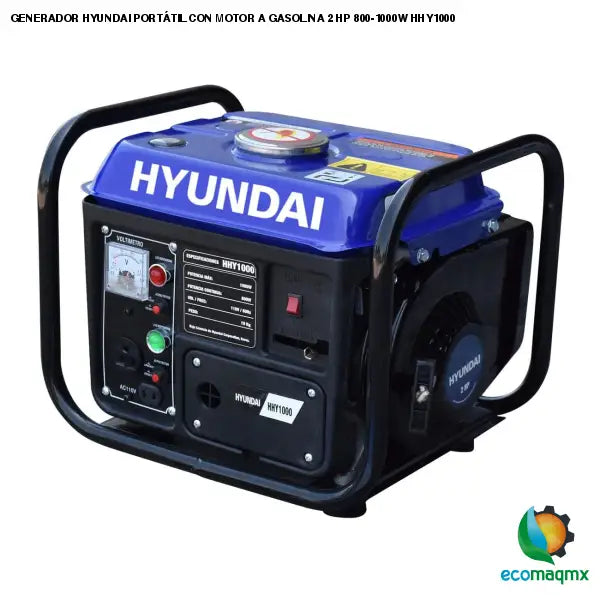 GENERADOR HYUNDAI PORTÁTIL CON MOTOR A GASOLINA 2 HP