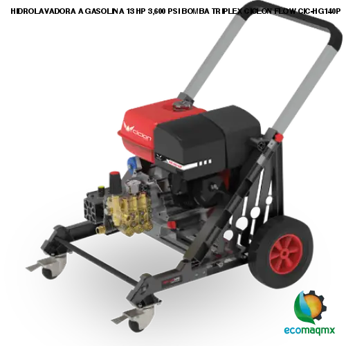 HIDROLAVADORA A GASOLINA 13 HP 3,600 PSI BOMBA TRIPLEX